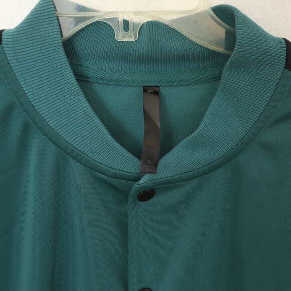 FABLETICS Men's The Lockdown Track Jacket M Tricot Woven Fabric Bomber Green B26 - Picture 4 of 6